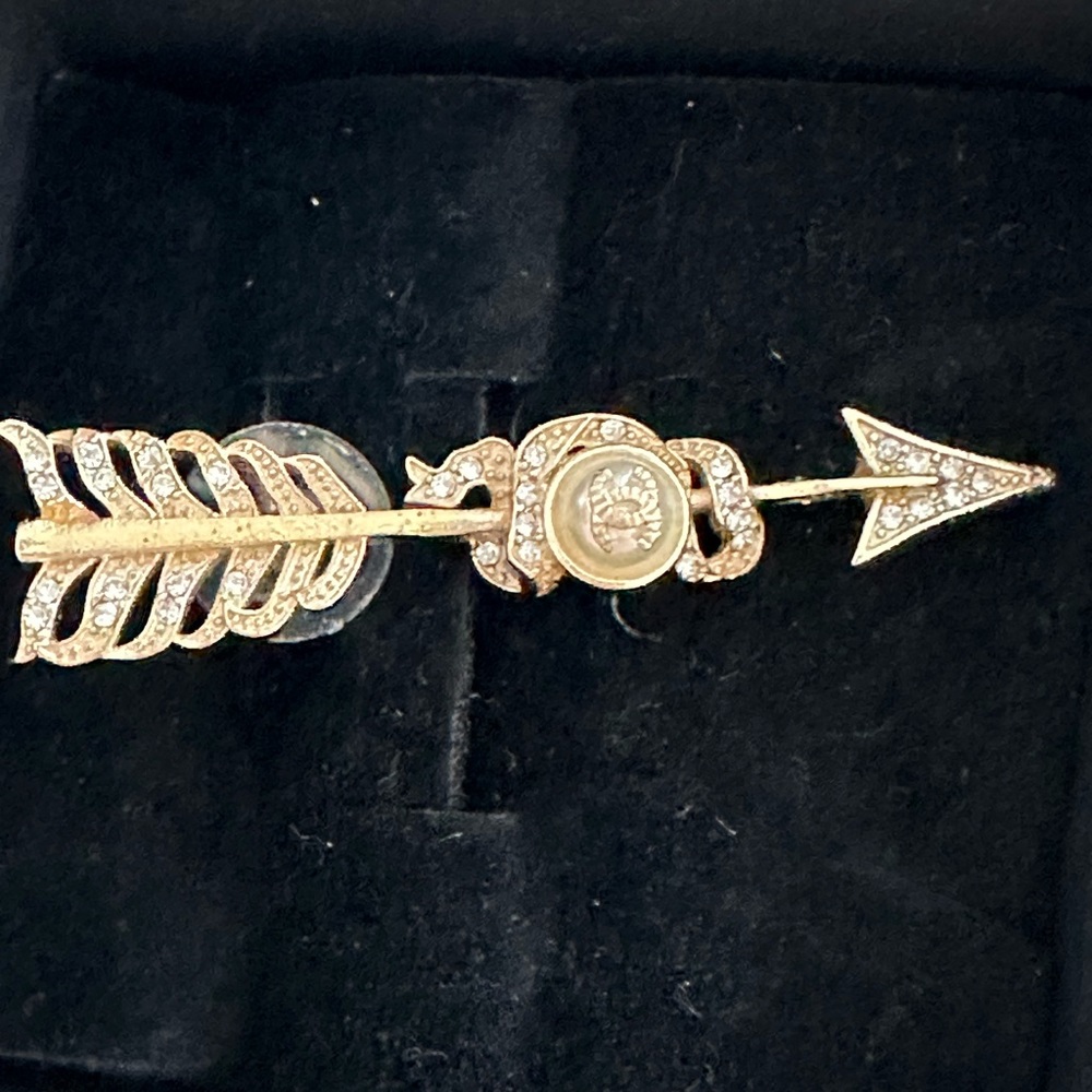 Chanel Ear Climber Arrow Earring with crystals